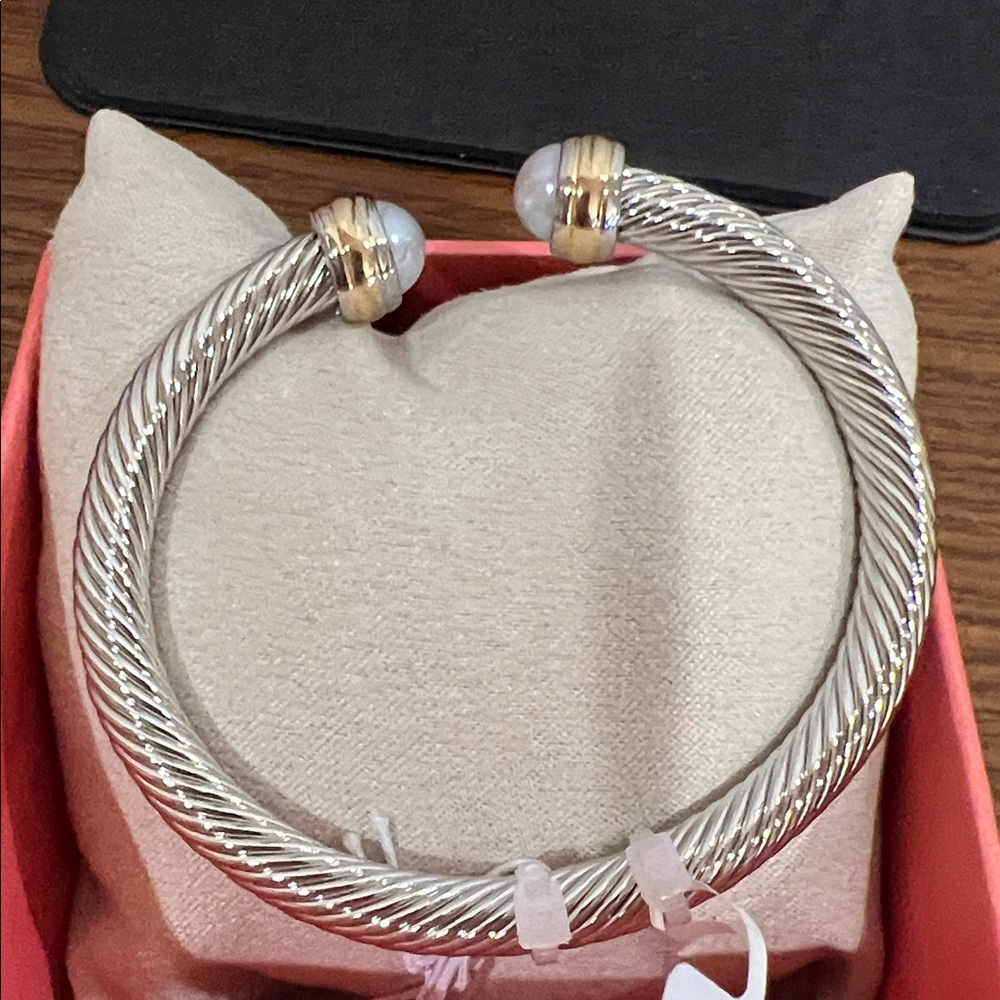 House of Harlow 1960 | Two-Tone Rope Bracelet w/Faux Pearl Accents - Picture 8 of 10